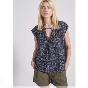 Current/Elliott The‎ Short Sleeve Sky Blouse